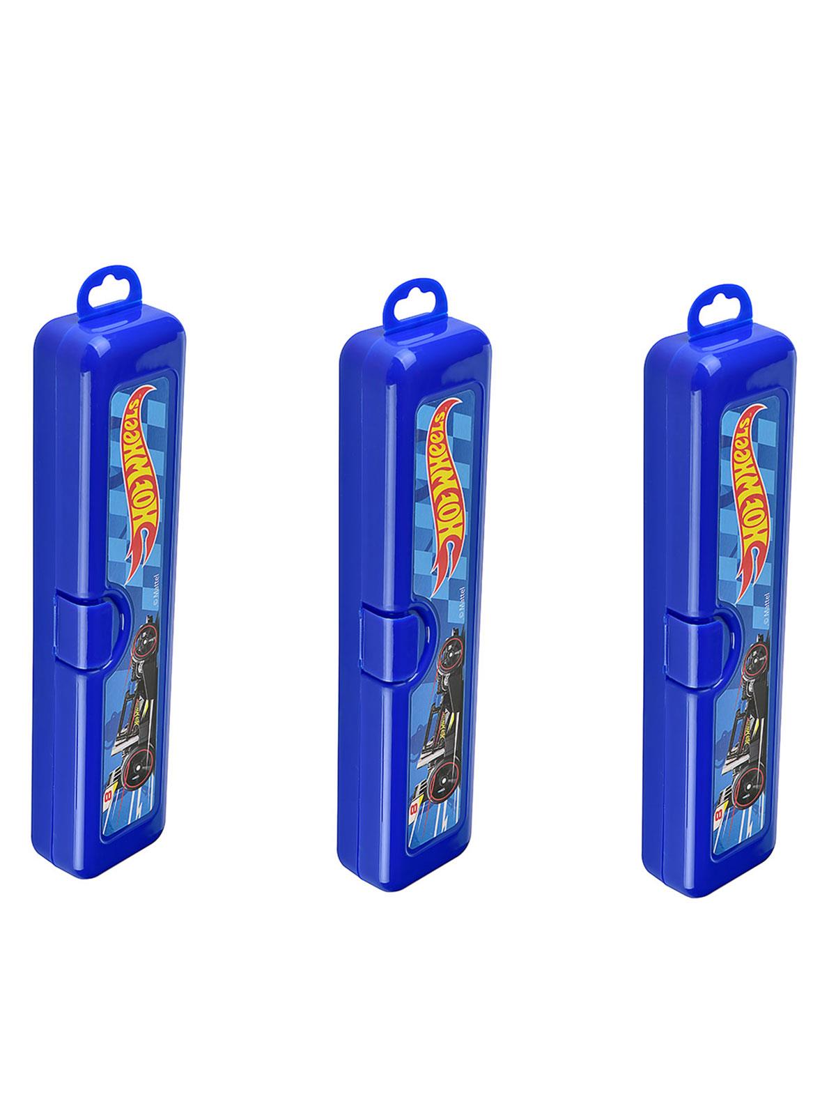 Tuffex Hot Wheels Lisanslı Diş Fırçalık ve Çok Amaçlı Kutu (3'lü Paket) Mavi