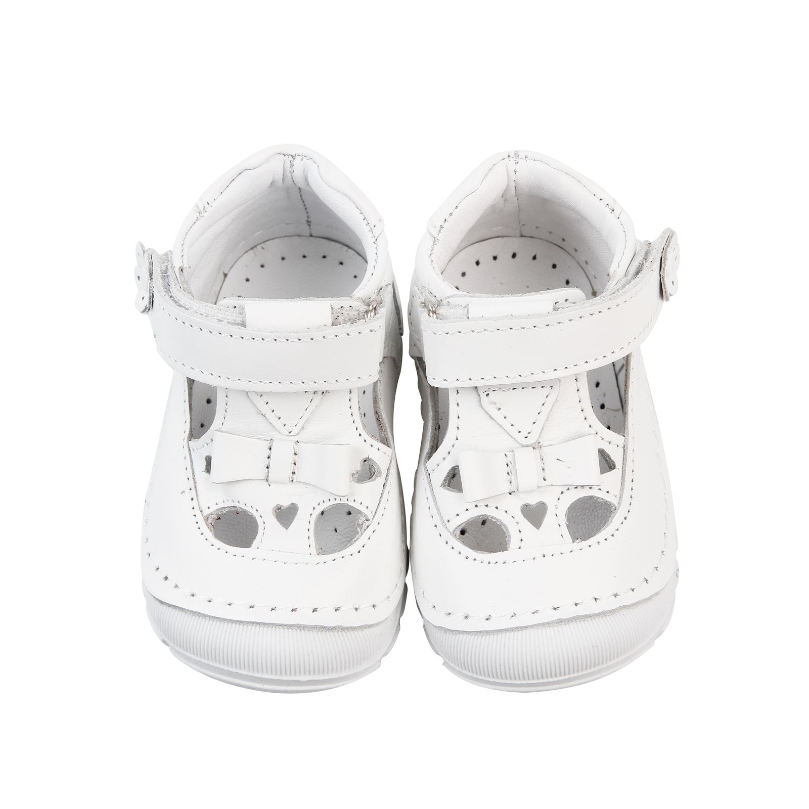 Baby Force Kız Bebek Deri İlkadım Ayakkabısı 18-21 Numara Beyaz