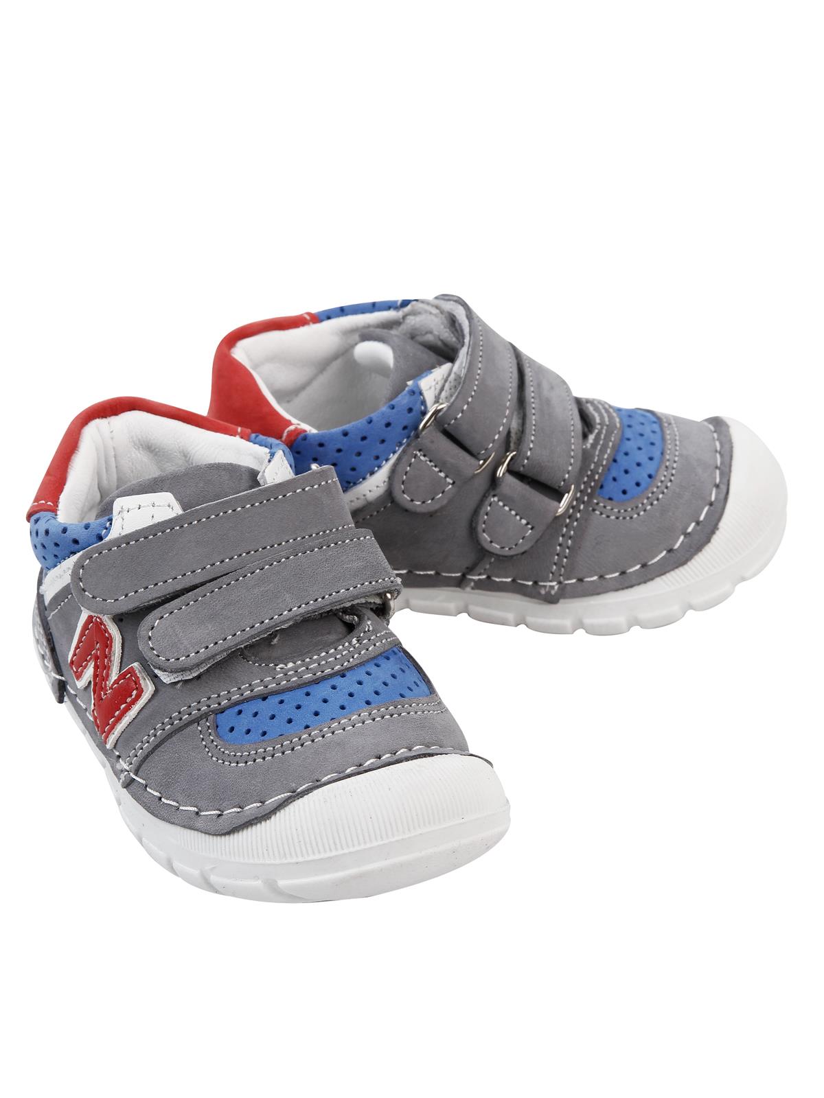 Baby Force Erkek Bebek Deri İlkadım Ayakkabısı 18-21 Numara Gri