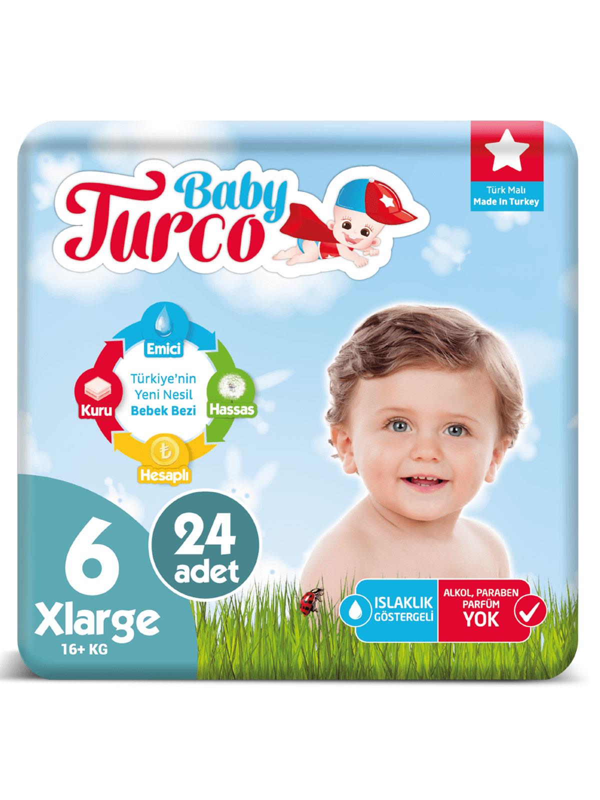 Baby Turco Bebek Bezi 6 Beden XLarge 24 Adet