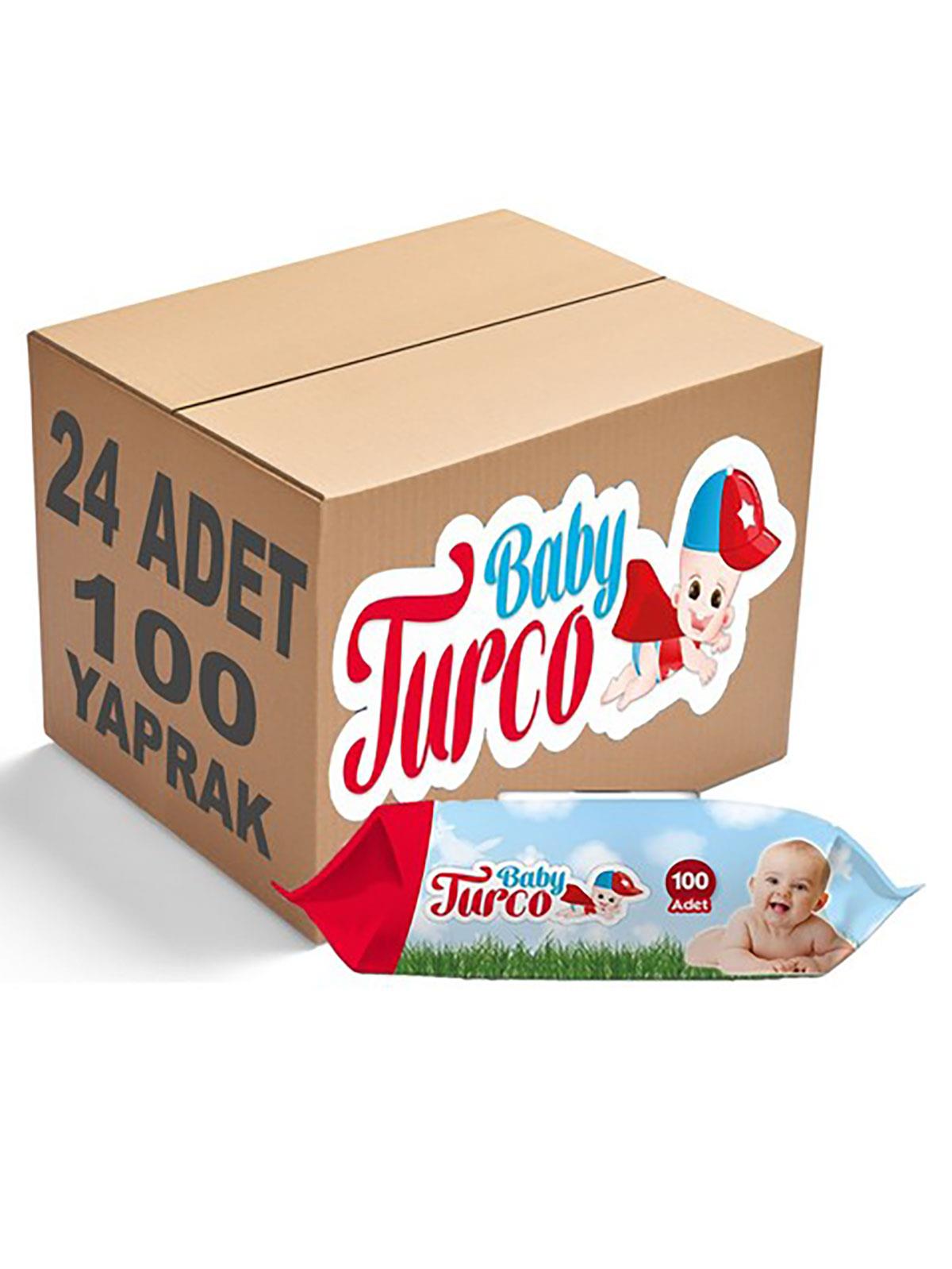 Baby Turco Islak Havlu Mendil Klasik Kapaklı 24'lü Set 2400 Yaprak