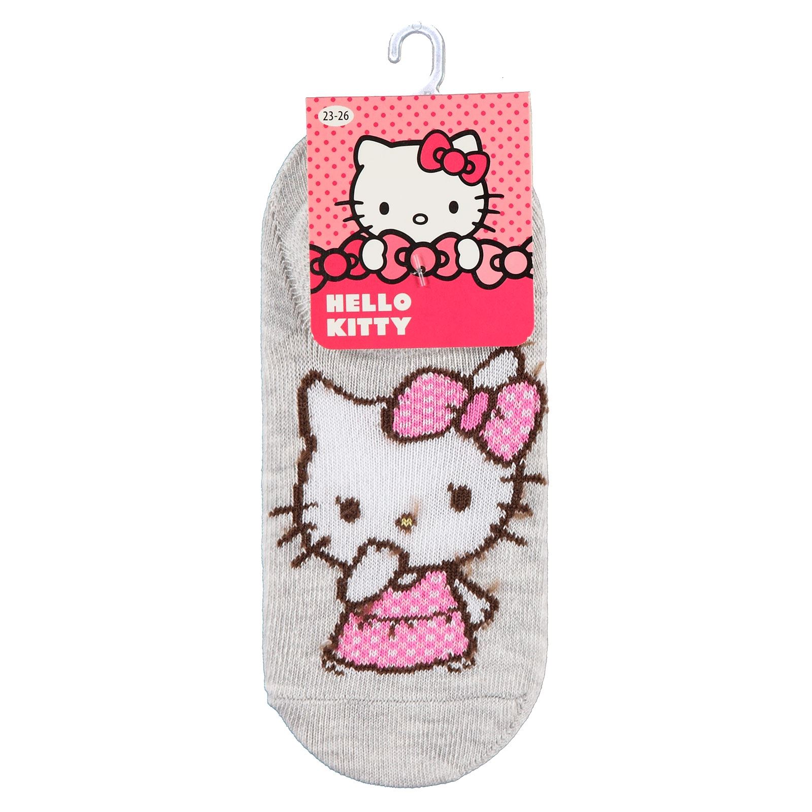 Hello Kitty Kız Çocuk Babet Çorap 3-9 Yaş Gri