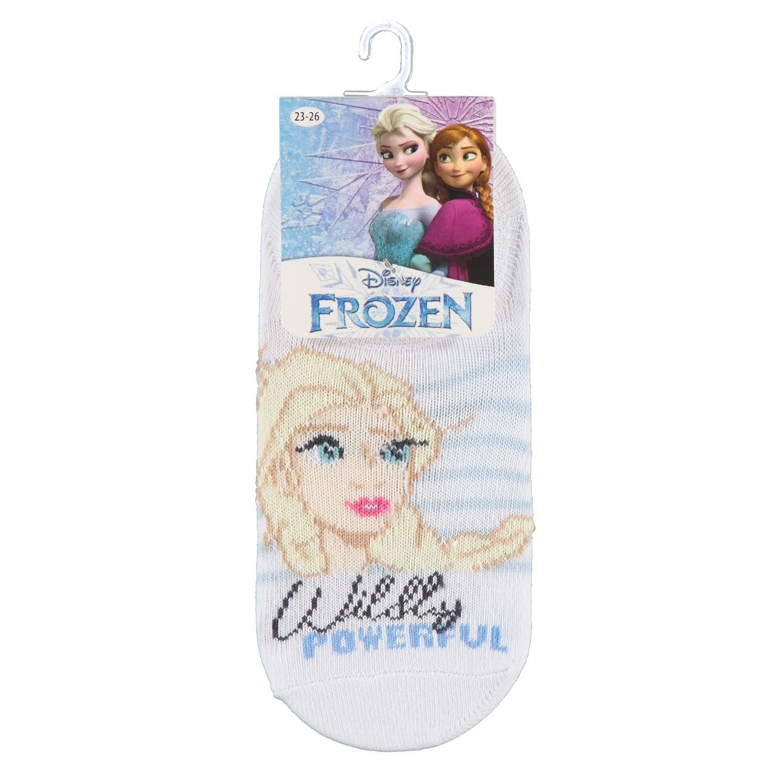 Frozen Kız Çocuk Babet Çorap 3-9 Yaş Beyaz