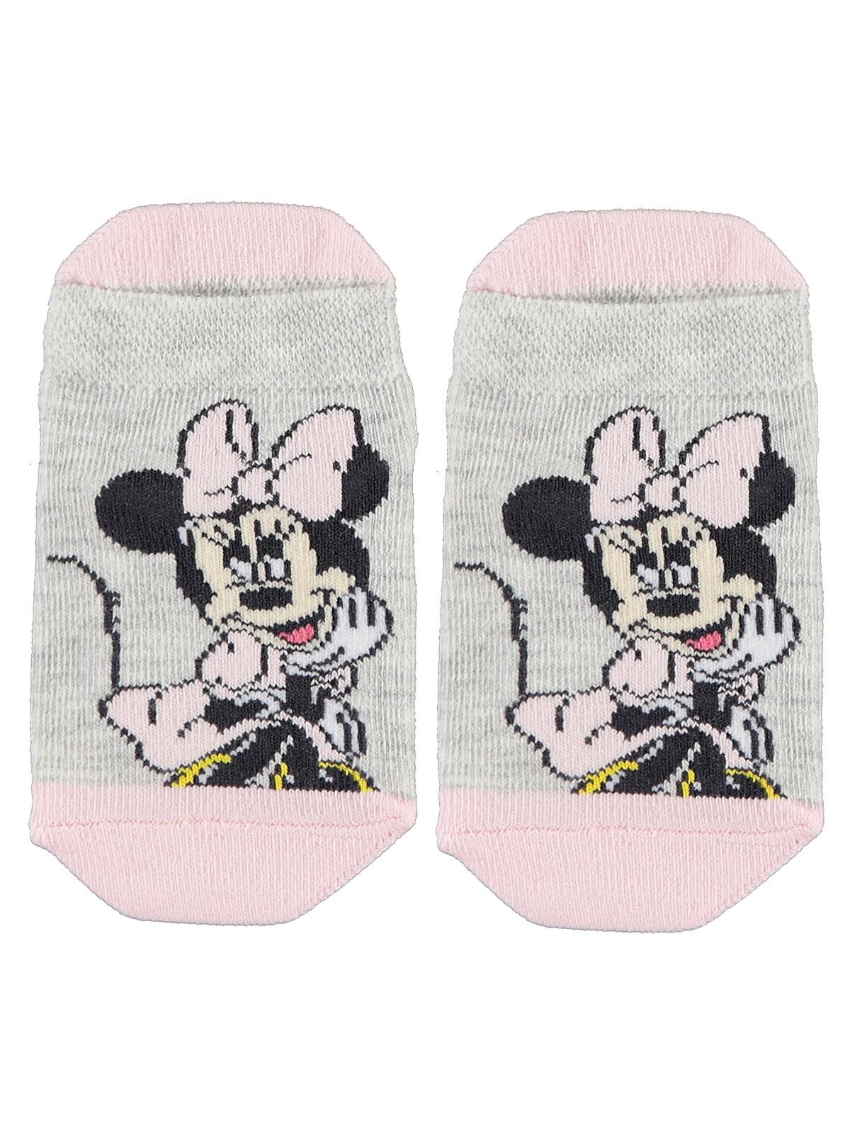 Minnie Mouse Kız Çocuk Çorap 3-9 Yaş Gri