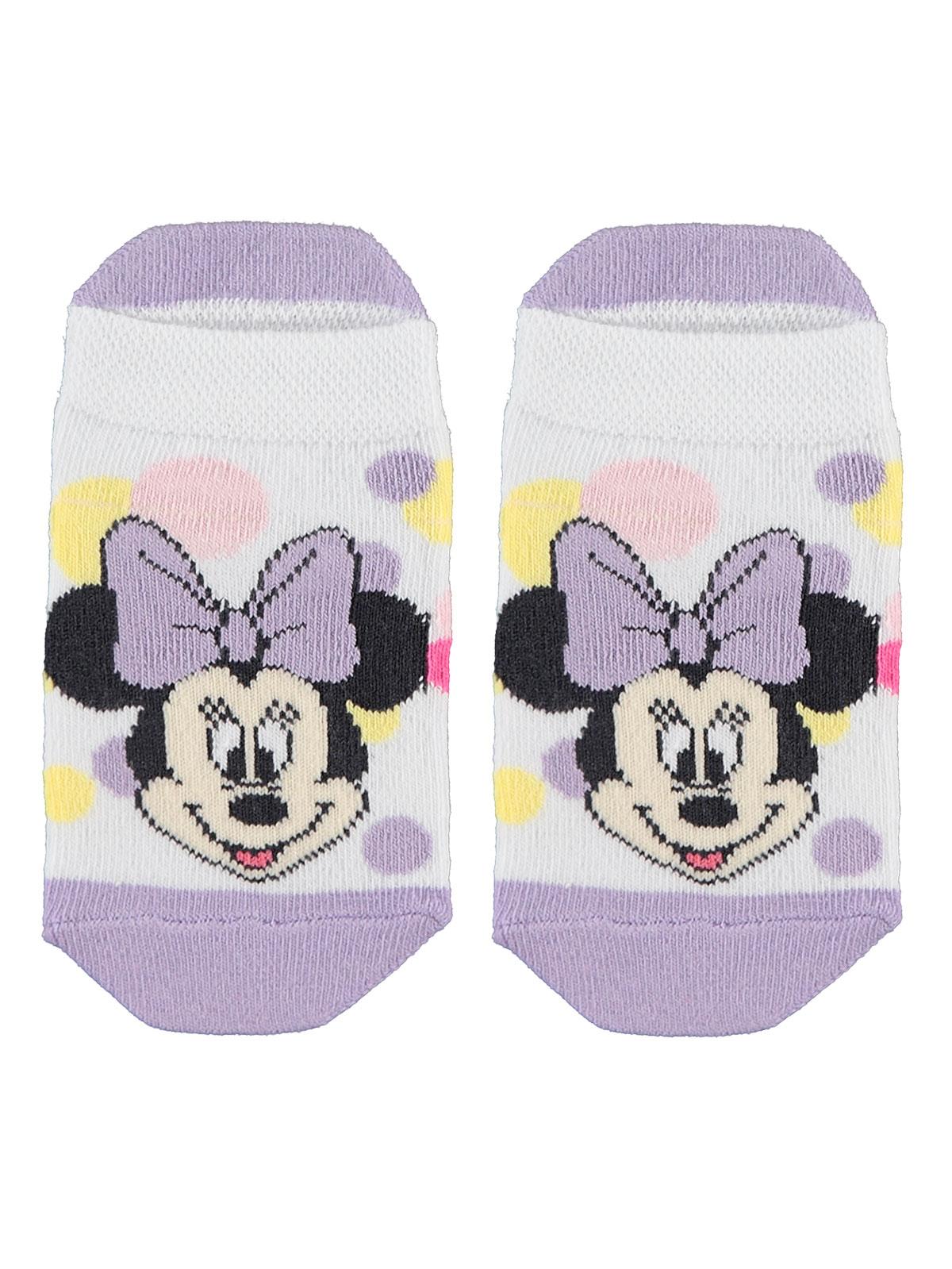 Minnie Mouse Kız Çocuk Çorap 3-9 Yaş Beyaz