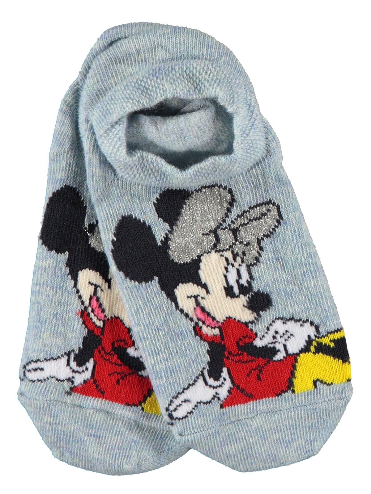 Minnie Mouse Kız Çocuk Babet Çorap 3-9 Yaş Mavi