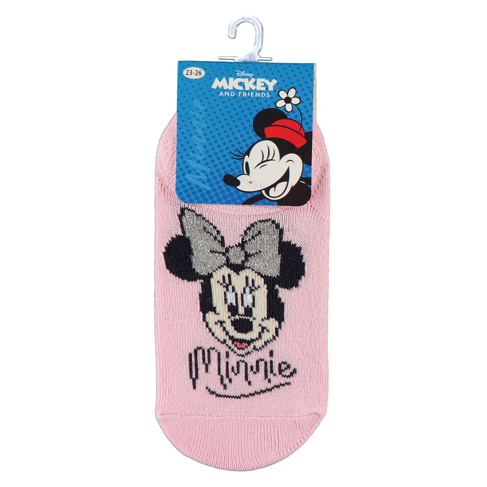 Minnie Mouse Kız Çocuk Babet Çorap 3-9 Yaş Pembe