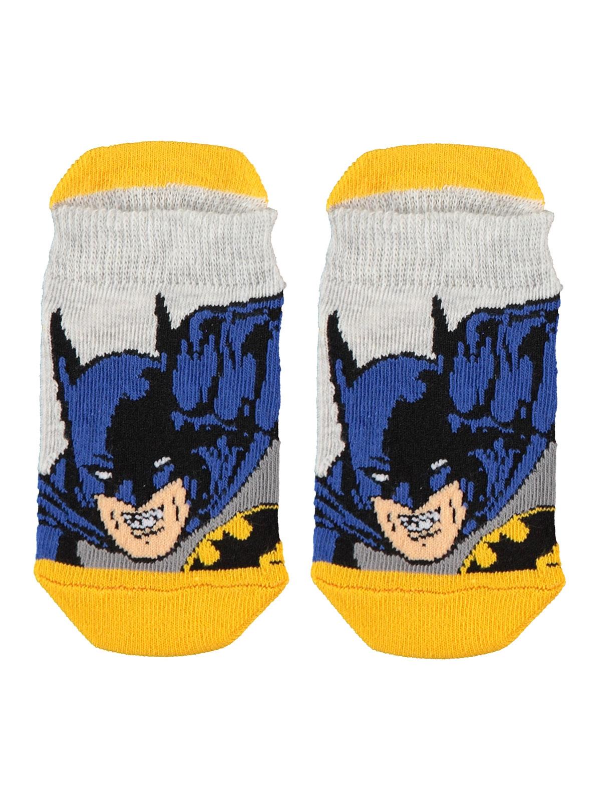 Batman Erkek Çocuk Çorap 3-9 Yaş Gri