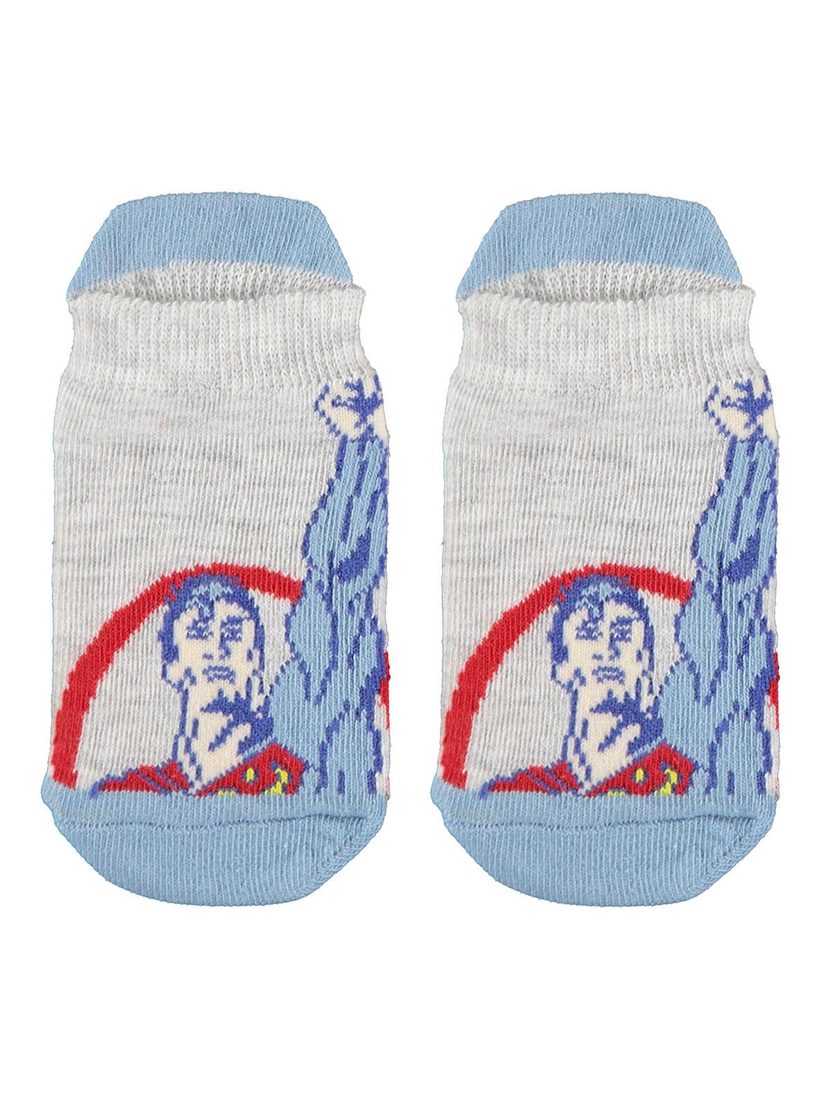 Superman Erkek Çocuk Çorap 3-9 Yaş Mavi
