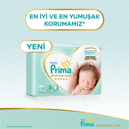 Prima Premium Care 1 Beden Bebek Bezi Ekonomik Paket Yenidoğan 70 Adet