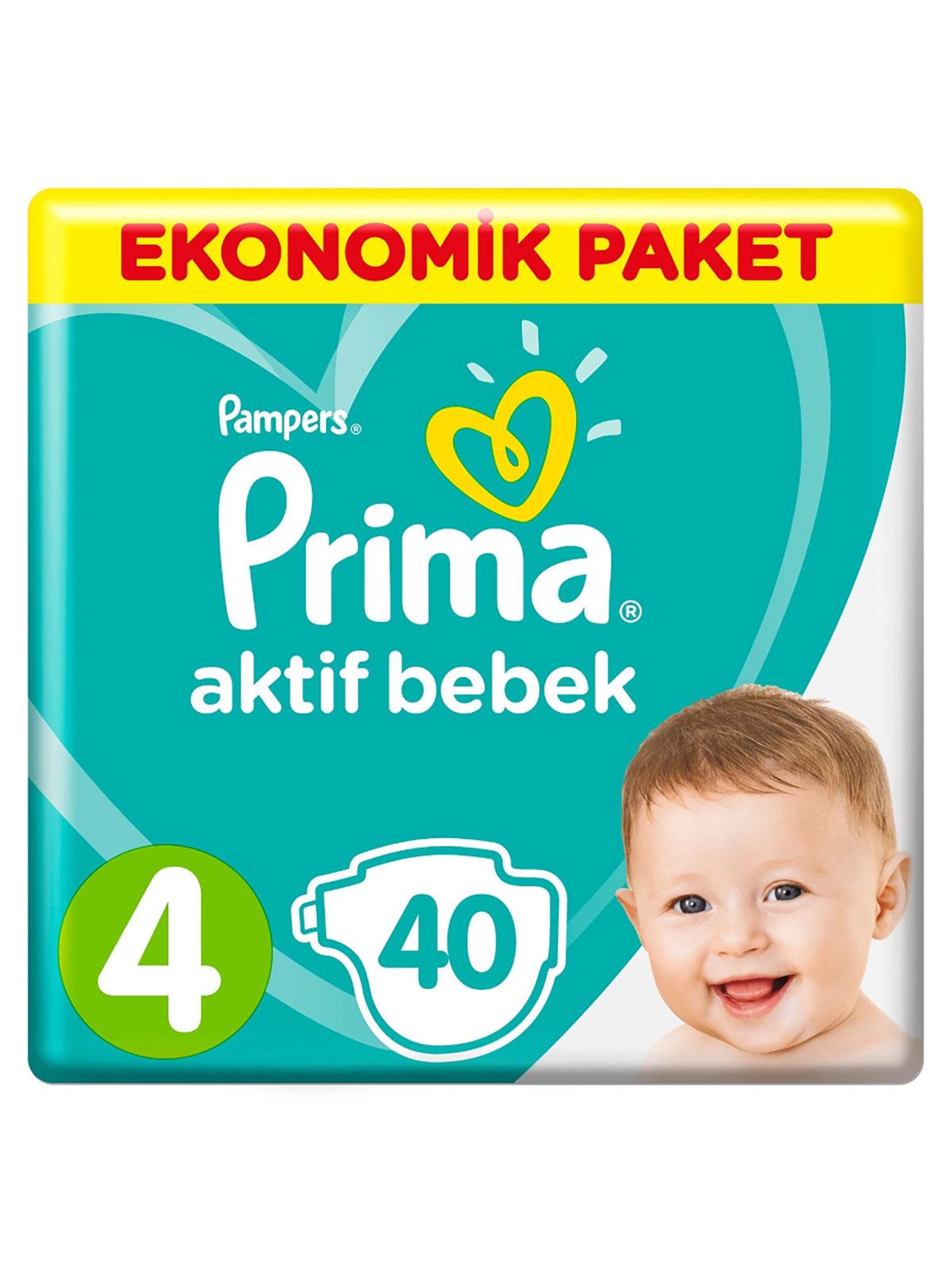 Prima Bebek Bezi Aktif Bebek 4 Beden Maxi 40 Adet  Ekonomik Paket
