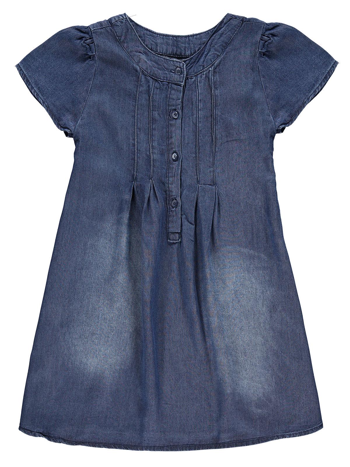 Timo Kız Çocuk Kot Elbise 6-9 Yaş Mavi
