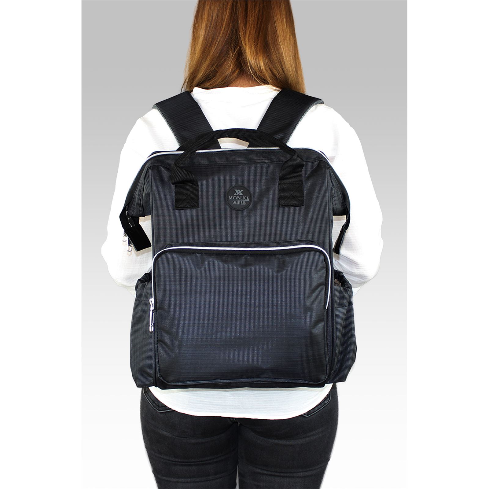 My Valice Smart Bag Usb'li Anne Bebek Bakım ve Sırt Çantası  Siyah