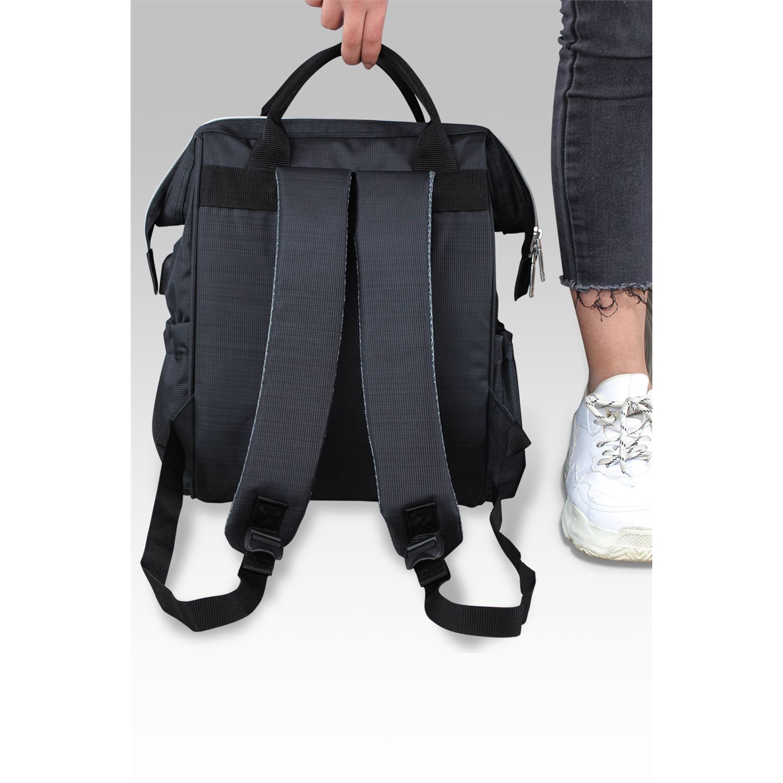 My Valice Smart Bag Usb'li Anne Bebek Bakım ve Sırt Çantası  Siyah