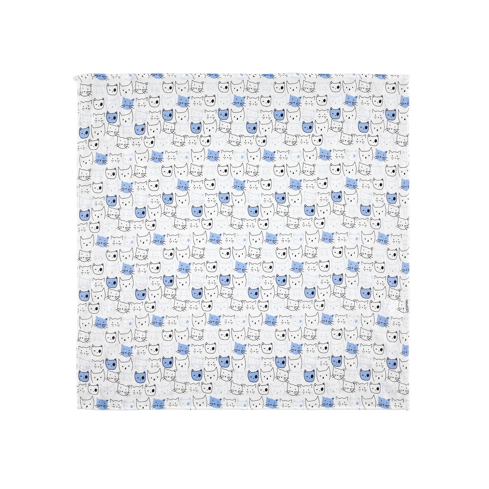 Minidamla Bebek Çok Amaçlı Battaniye 90x90 cm Mavi