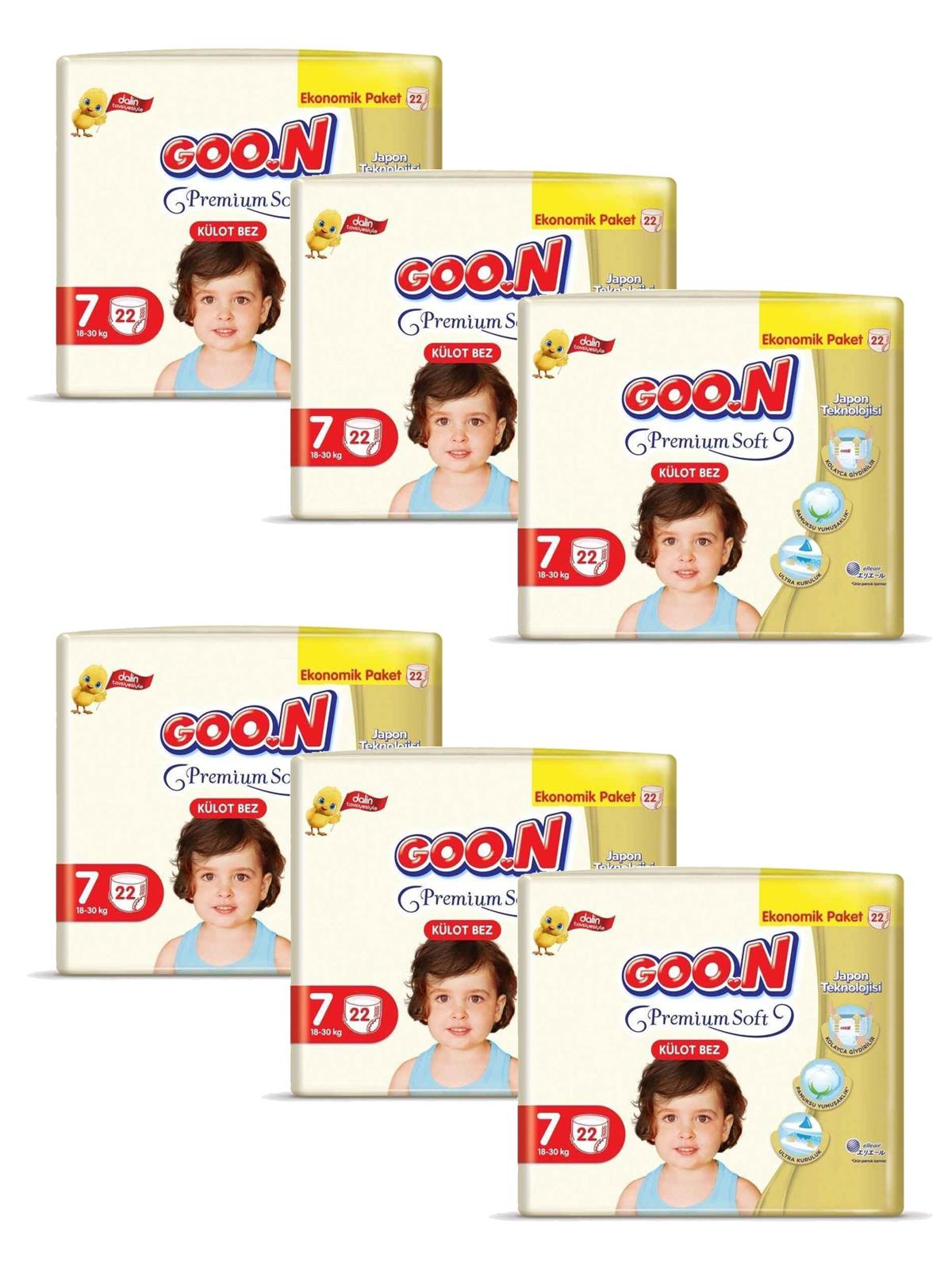 Goon Premium Külot Ekonomik Bebek Bezi 7 Beden 132 Adet Aylık Fırsat Paketi