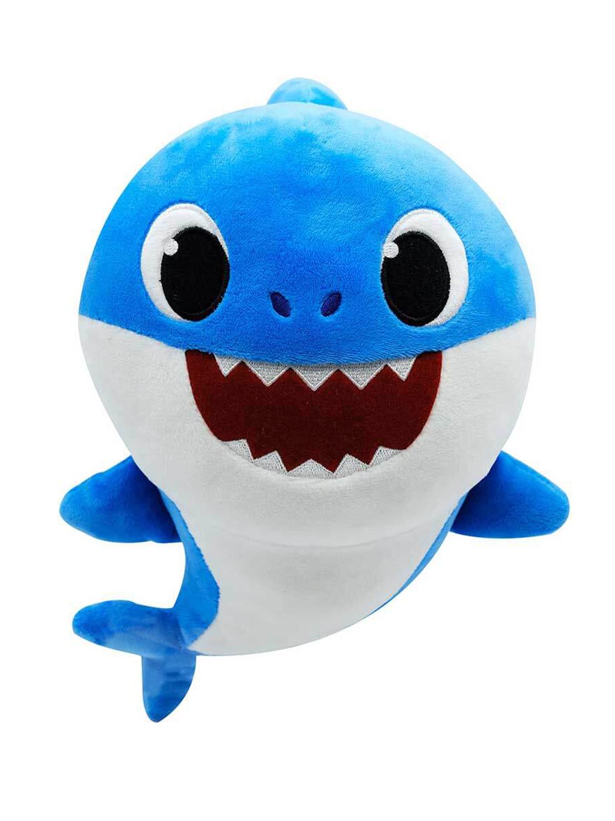 Baby Shark Şarkı Söyleyen Sesli Baba Peluş Mavi
