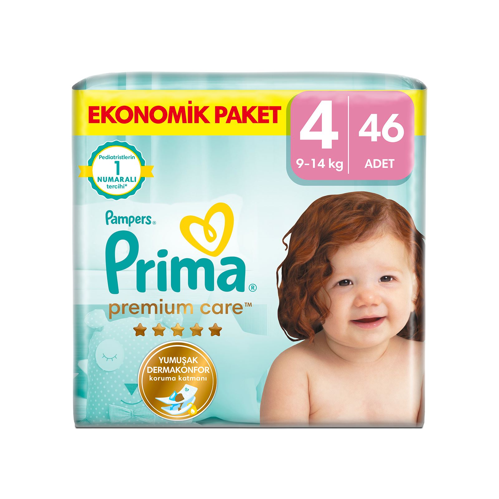 Prima Premium Care 4 Beden Bebek Bezi Maxi Ekonomik Paket 46 Adet