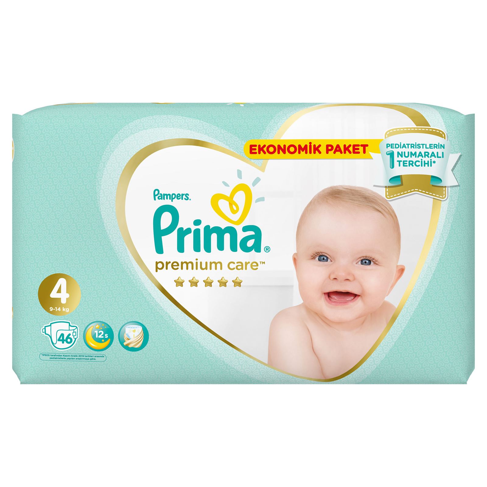 Prima Premium Care 4 Beden Bebek Bezi Maxi Ekonomik Paket 46 Adet