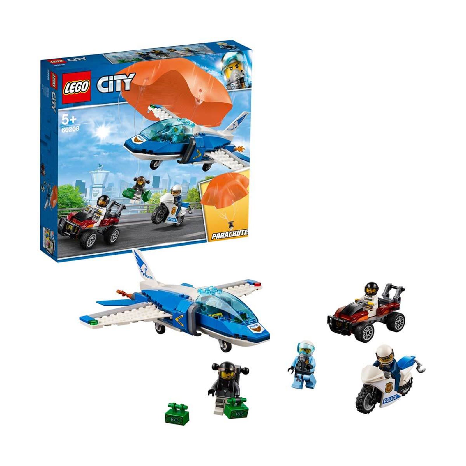 LEGO City Police Gökyüzü Polisi Paraşütle Tutuklama 60208