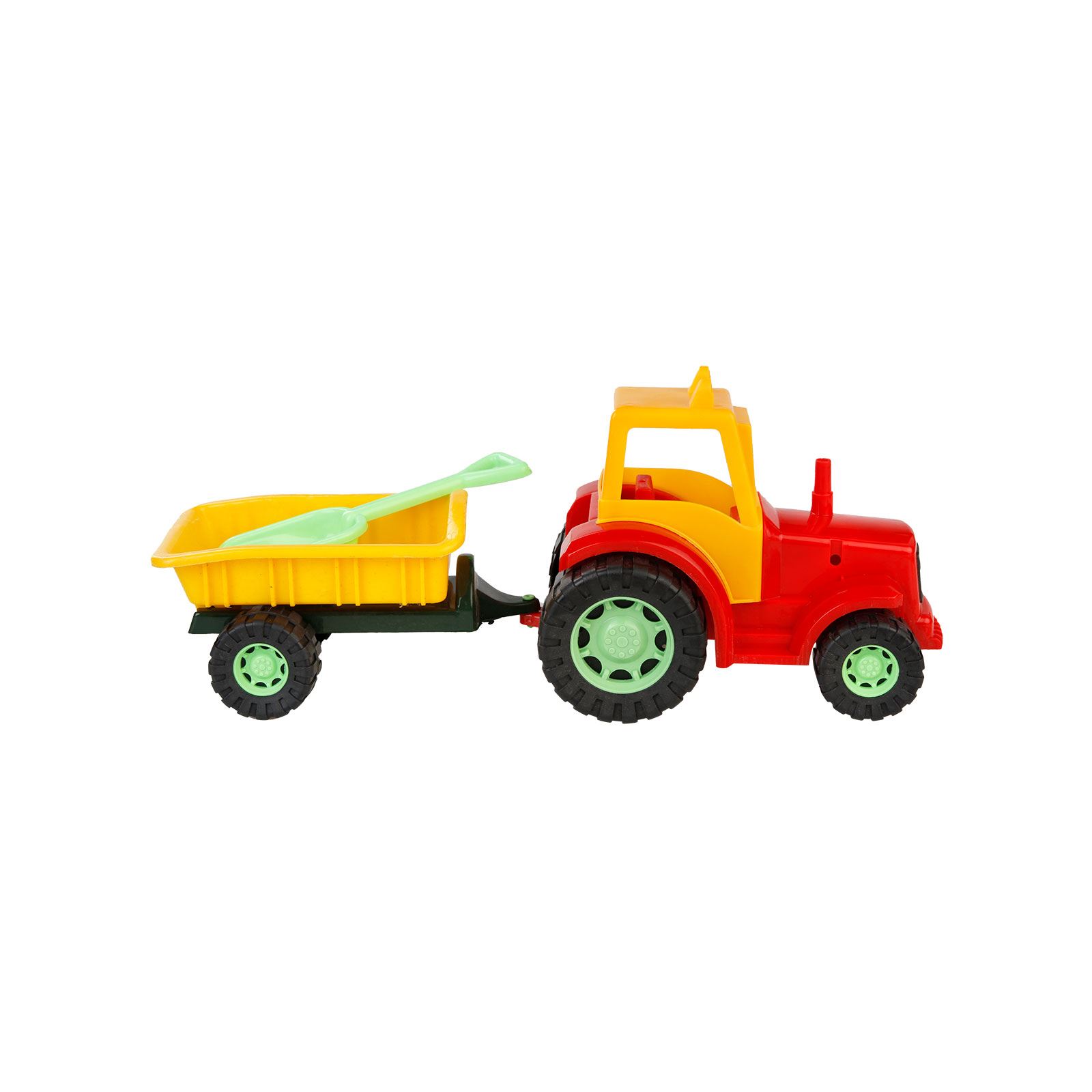Can Oyuncak Fileli Römorklu Traktör 3+ Yaş Kırmızı