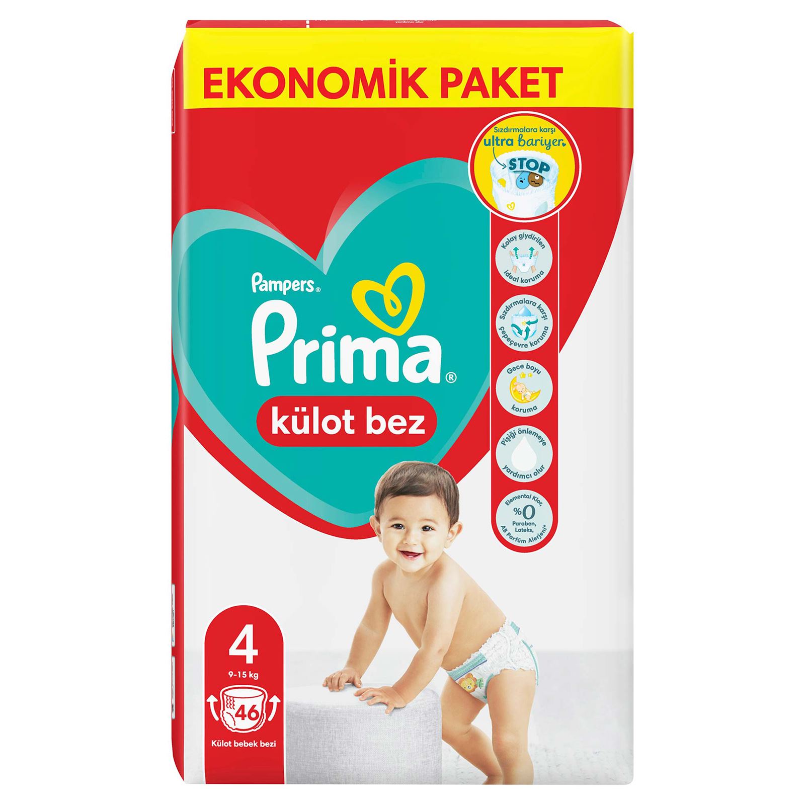 Prima Külot Bebek Bezi Ekonomik Paket 4 Beden Maxi 46 Adet