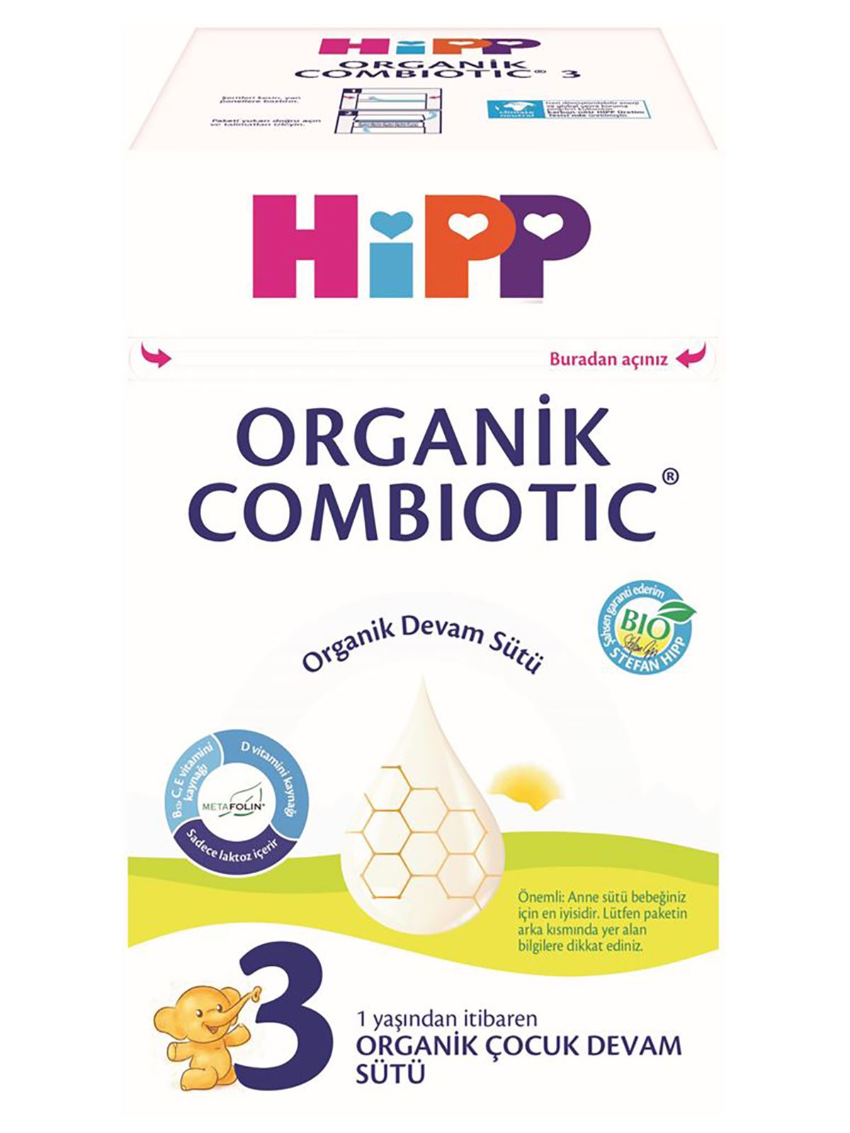 Hipp 3 Organik Combiotic Devam Sütü 800 Gr