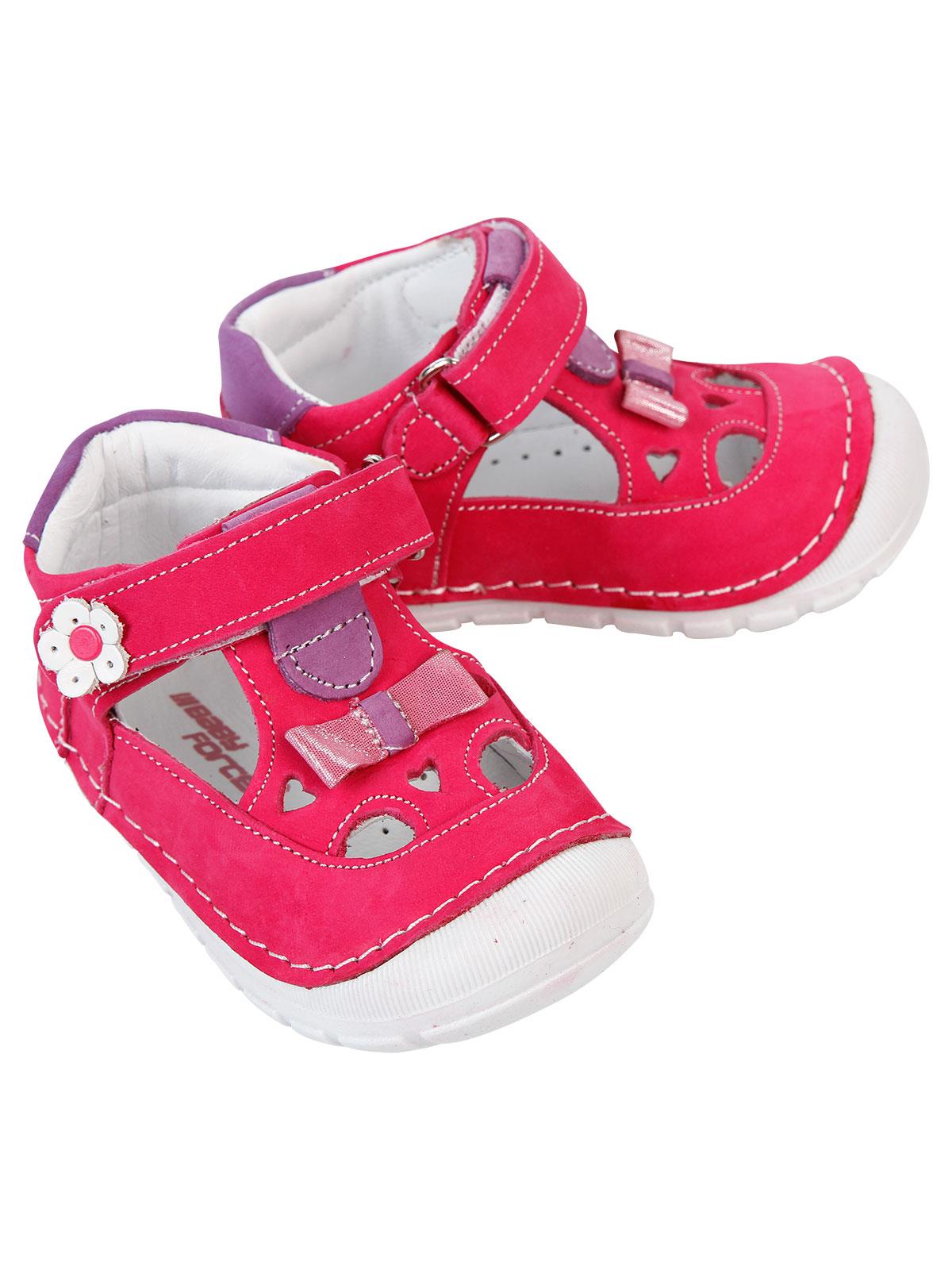 Baby Force Kız Bebek Deri İlkadım Ayakkabısı 18-21 Numara Fuşya