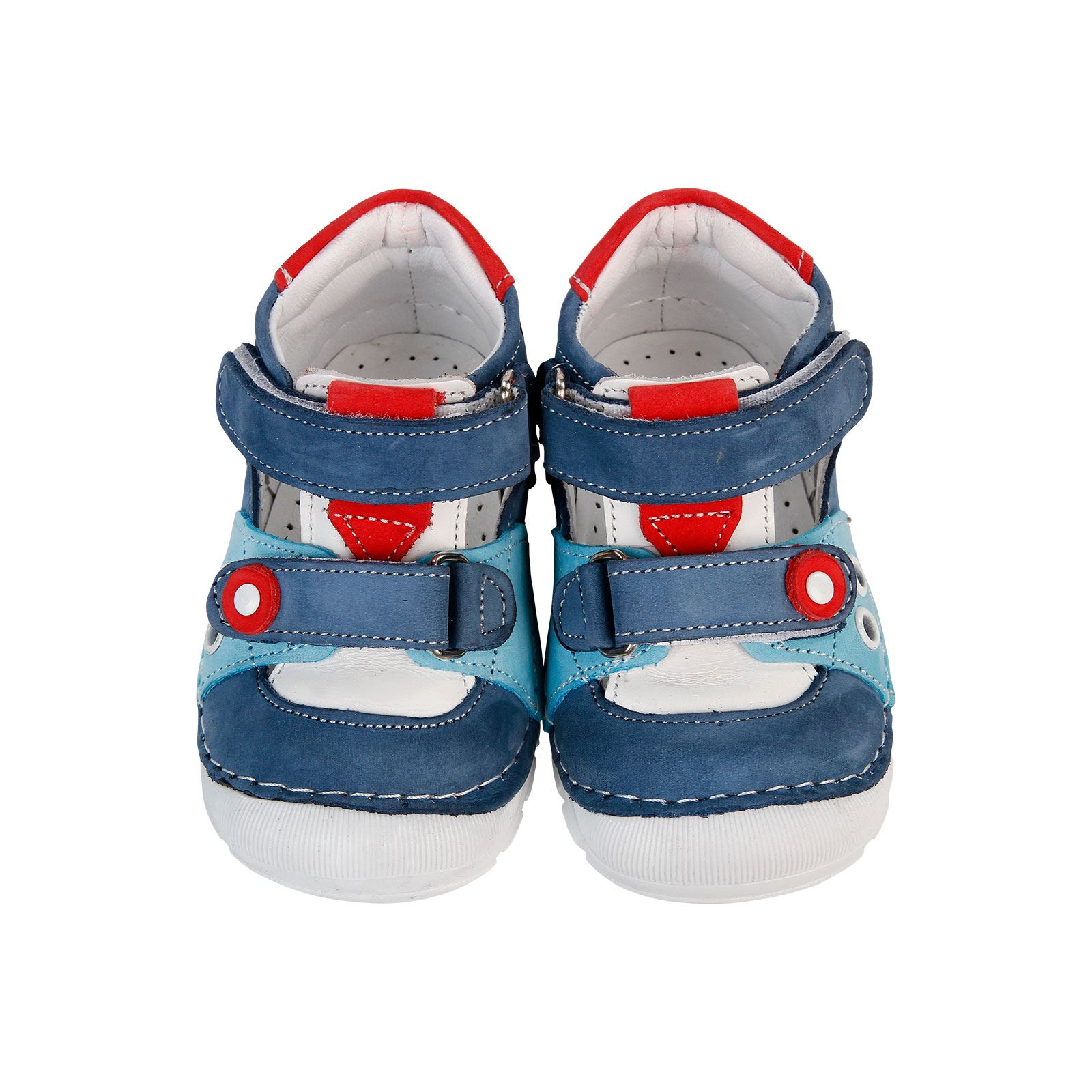Baby Force Erkek Bebek Deri İlkadım Ayakkabısı 18-21 Numara Saks Mavisi