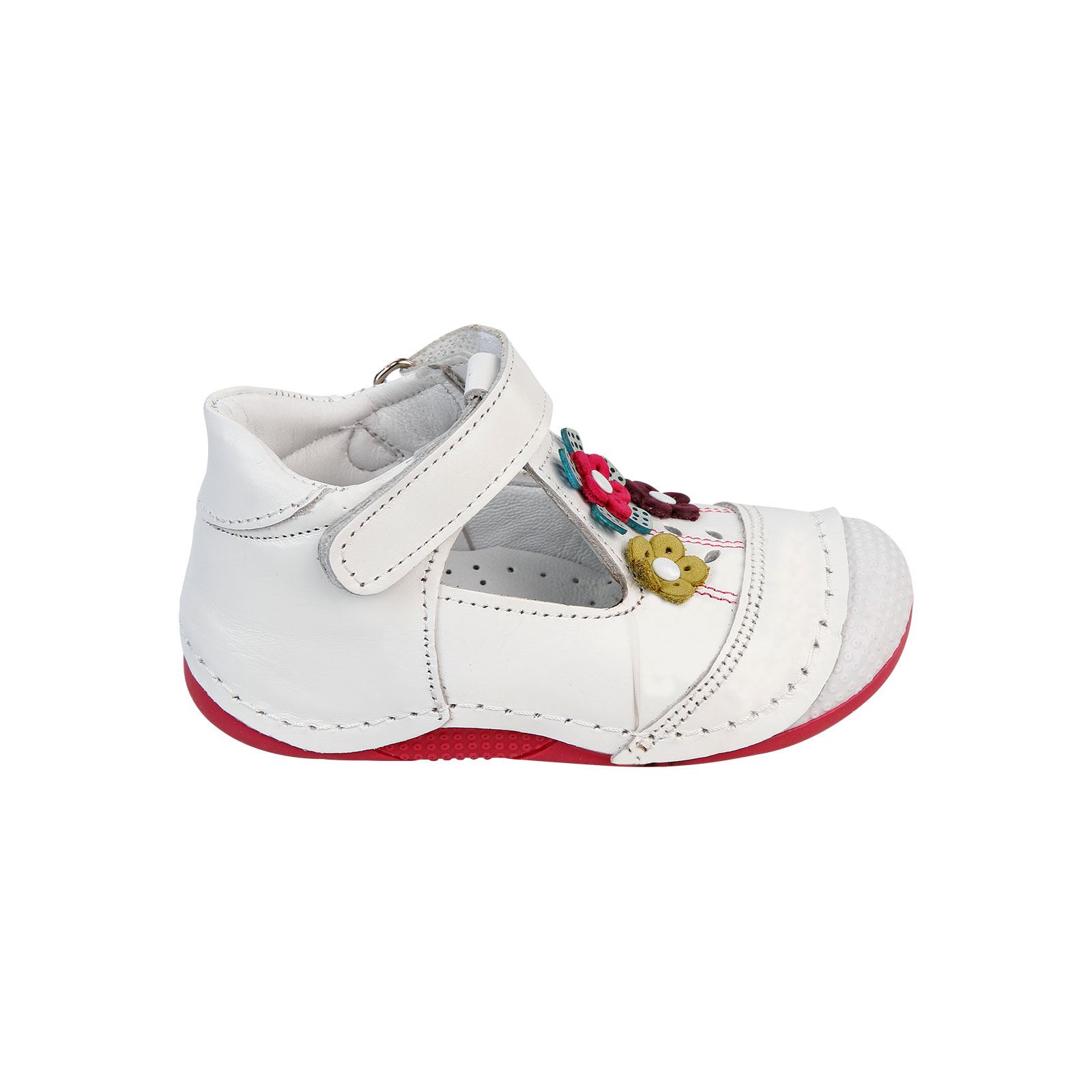 Civil Baby Kız Bebek Deri İlkadım Ayakkabısı 18-21 Numara Beyaz