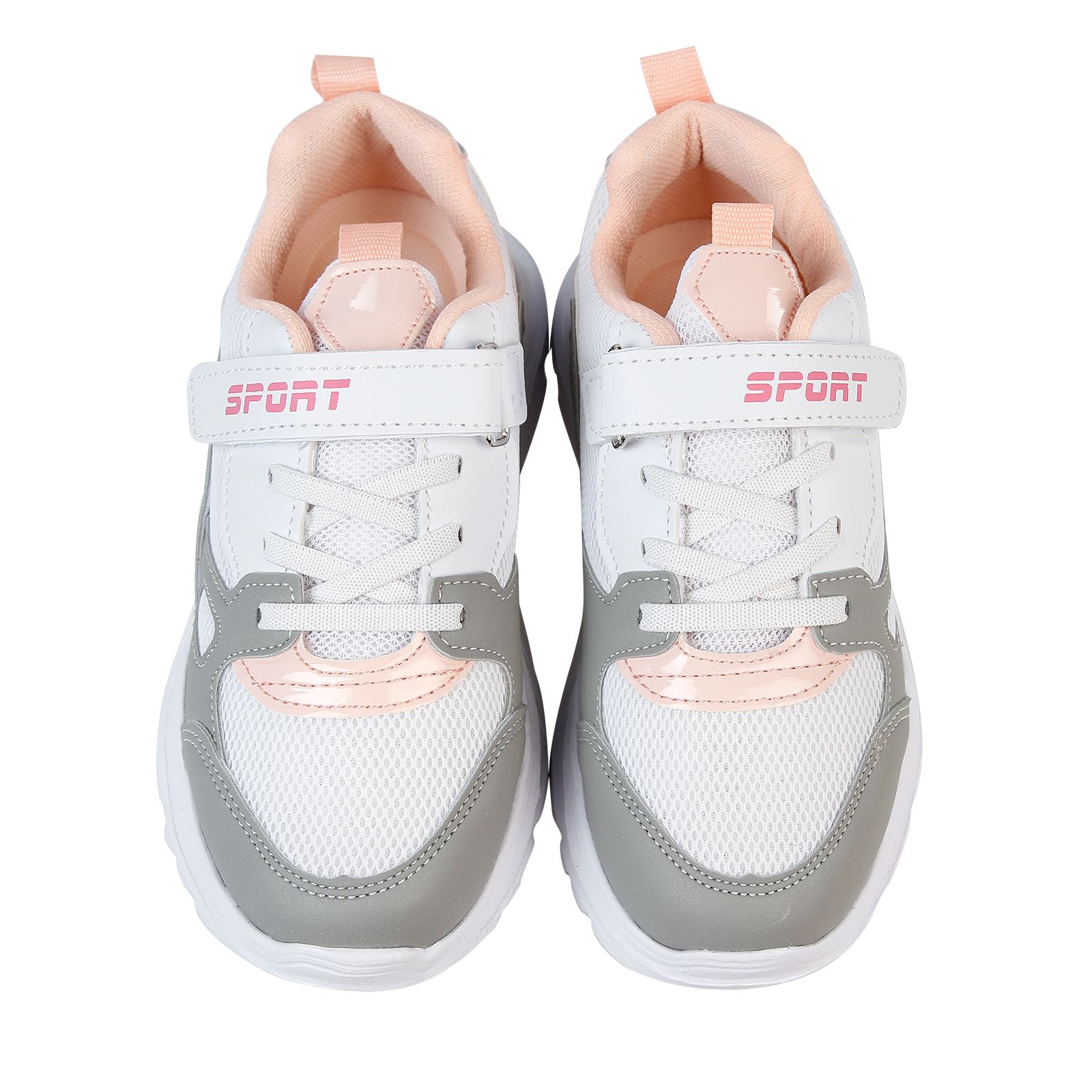Sport Kız Çocuk Spor Ayakkabısı 31-35 Numara Beyaz-Pembe