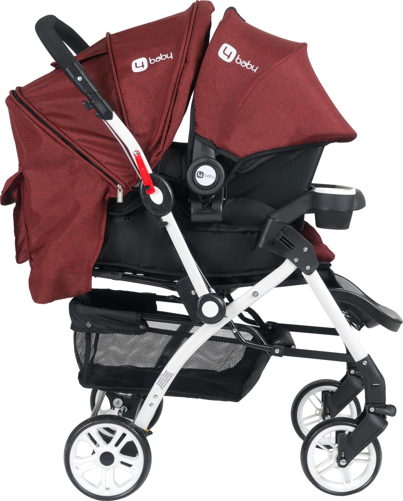 4 Baby Active Travel Sistem Bebek Arabası Kırmızı