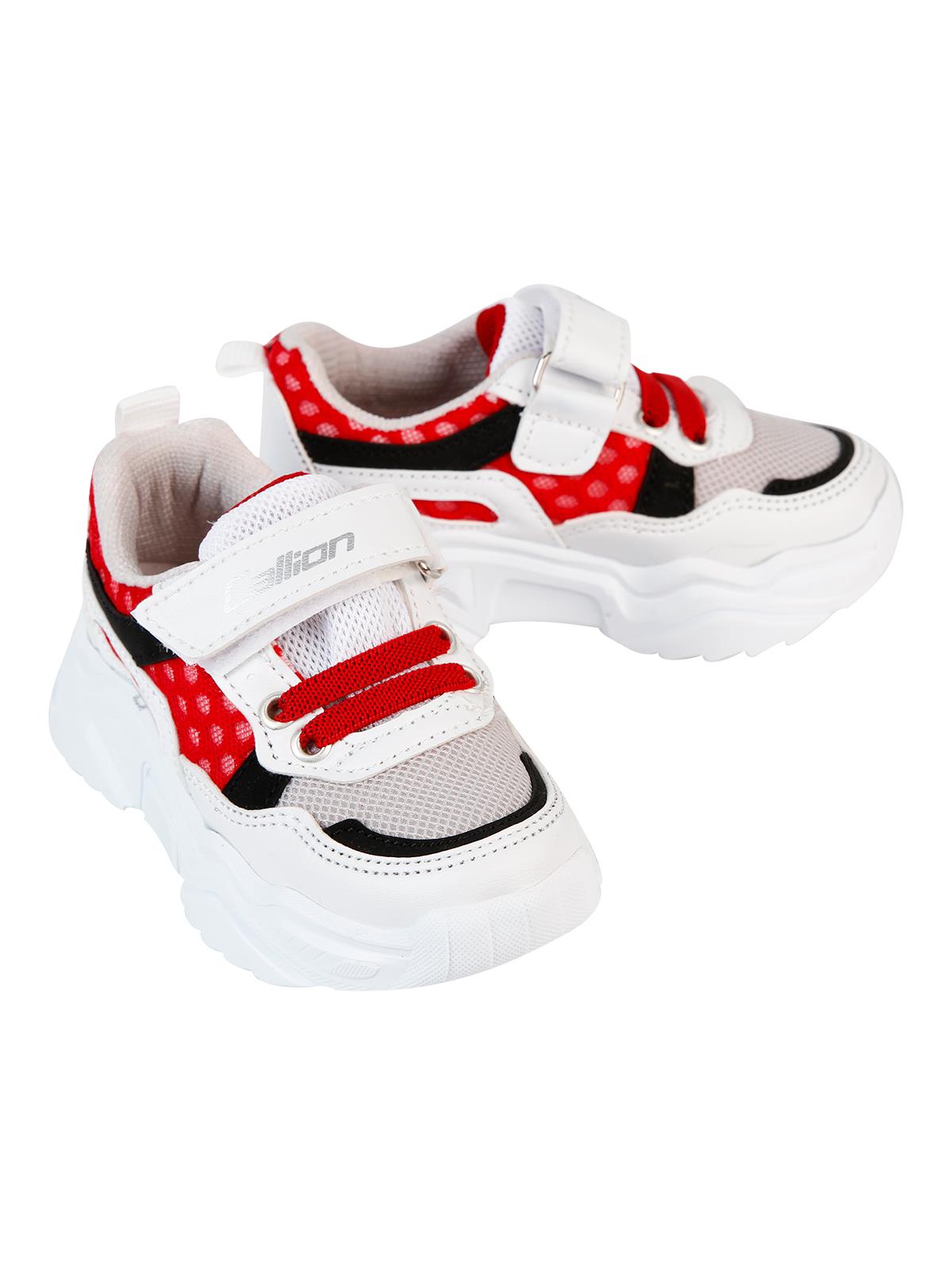 Callion Erkek Çocuk Spor Ayakkabı 22-25 Numara Beyaz-Kırmızı
