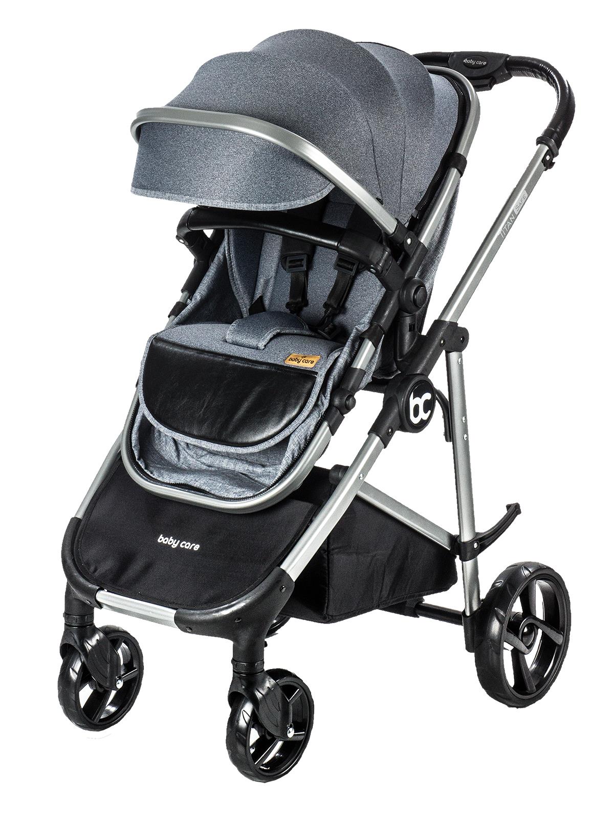 BabyCare Titan Safe Trio Travel Sistem Bebek Arabası Gri Şase Gri