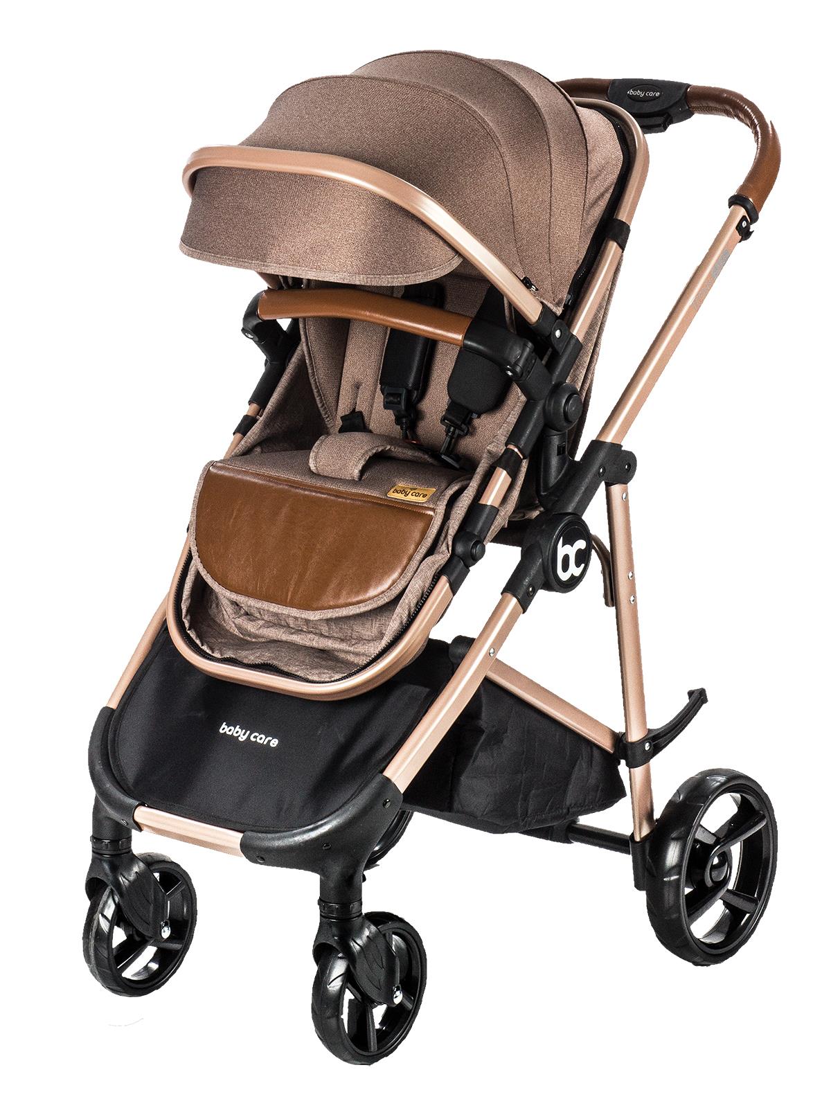 BabyCare Titan Safe Trio Travel Sistem Bebek Arabası Gold Şase Kahverengi