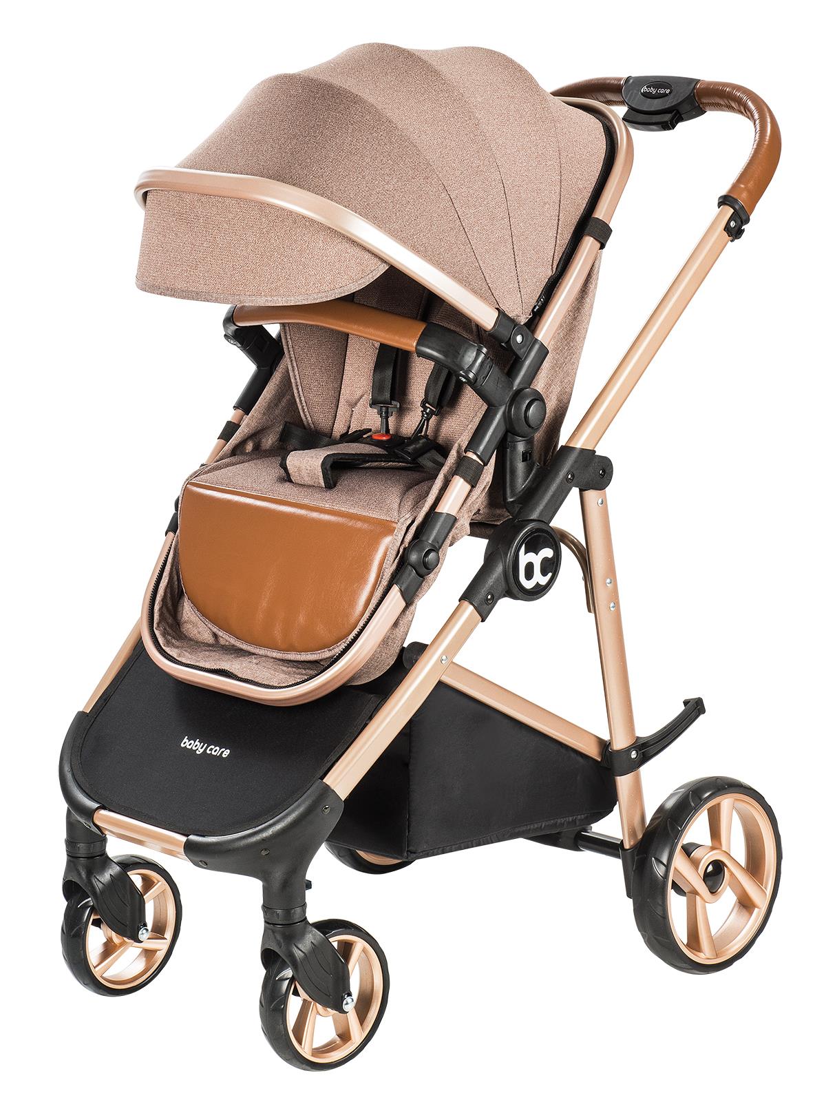 BabyCare Titan Safe Trio Travel Sistem Bebek Arabası Gold Şase Kahverengi