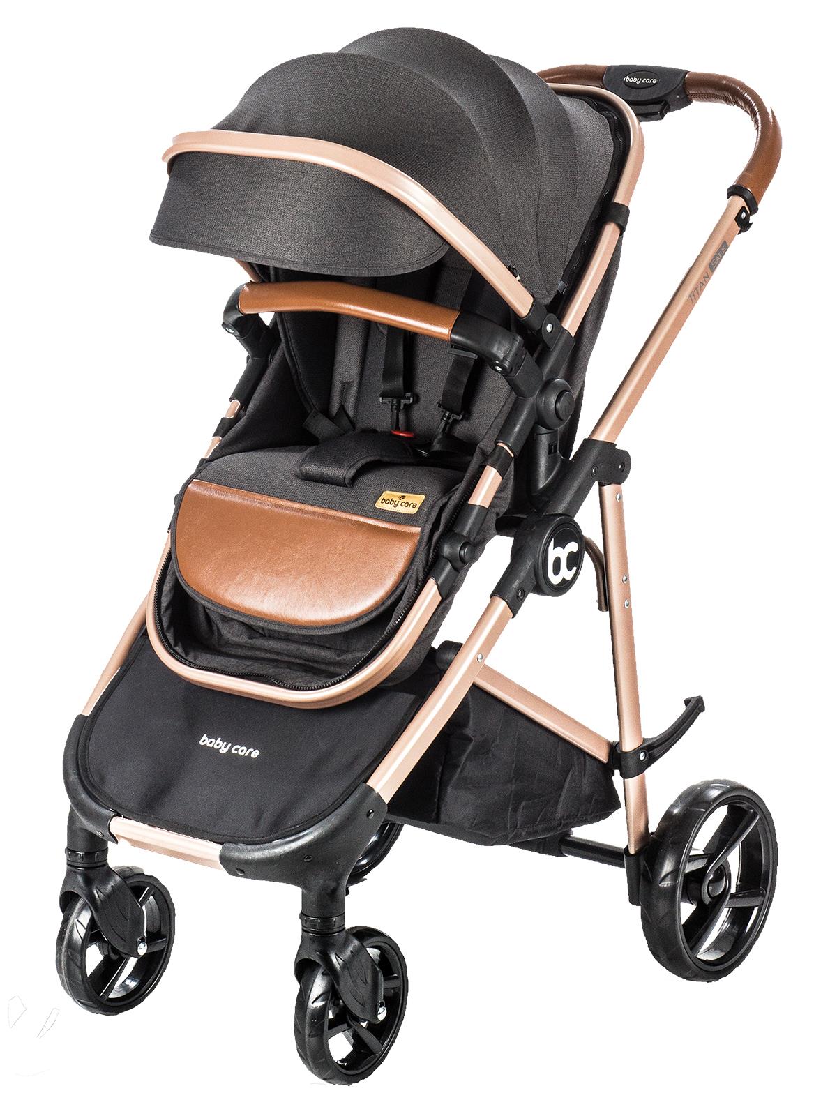BabyCare Titan Safe Trio Travel Sistem Bebek Arabası Gold Şase Antrasit