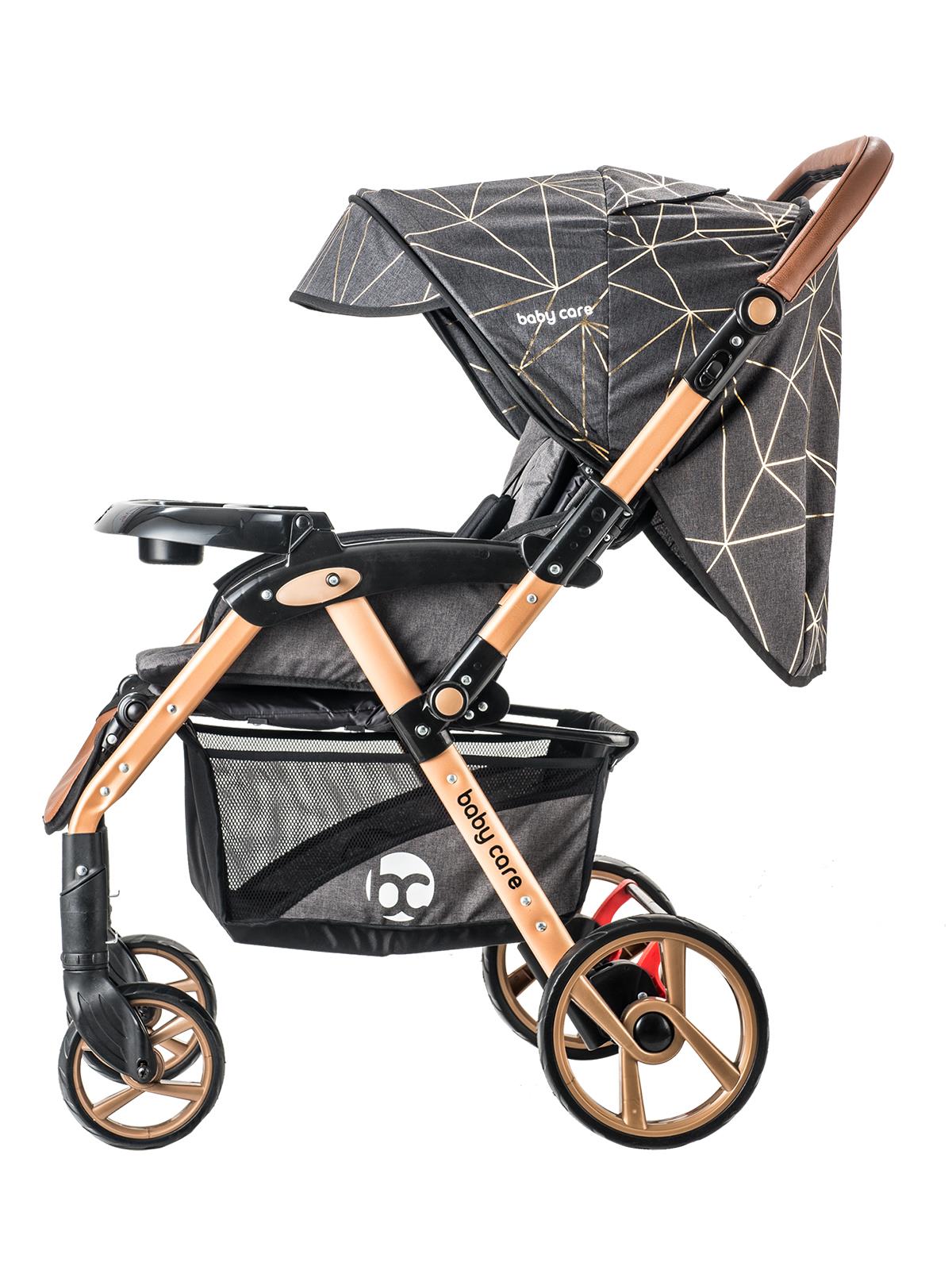 BabyCare Maxi Pro Alüminyum Çift Yönlü Gold Bebek Arabası Kahverengi