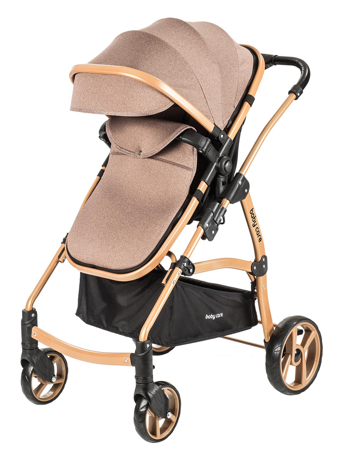 BabyCare Astra Safe Trio Travel Sistem Bebek Arabası Gold Şase Kahverengi