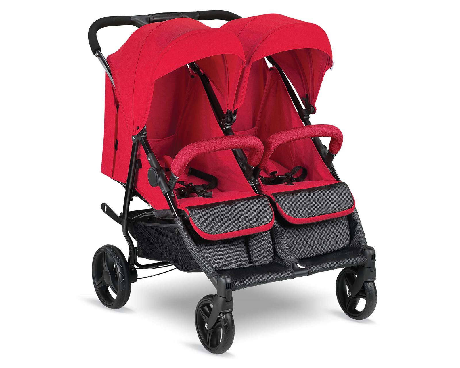 Babyhope BH-3077 City Twin İkiz Bebek Arabası Kırmızı