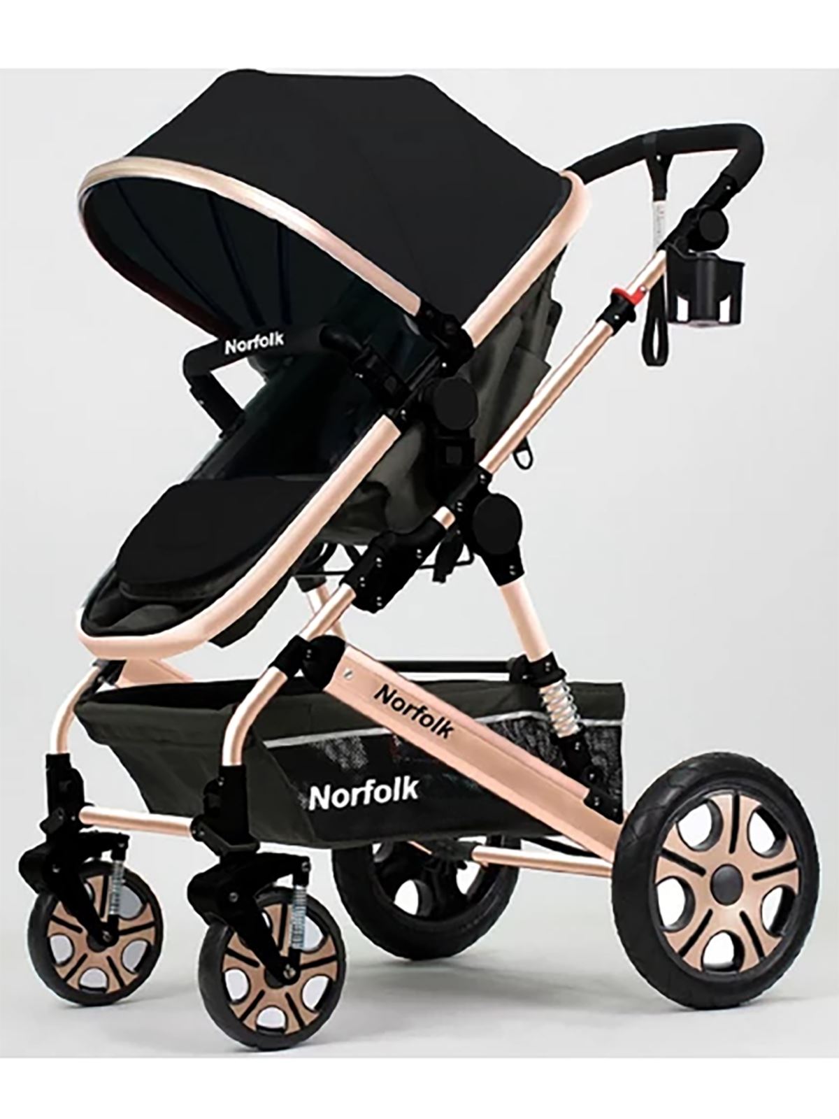 Norfolk Baby Voyage Comfort Aır Luxury Çif Yönlü Bebek Arabası Çift Amorsıtorlu Siyah