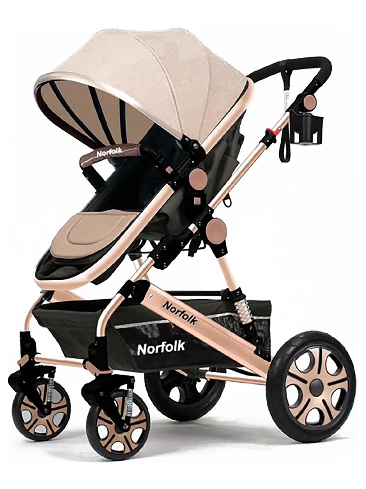 Norfolk Baby Voyage Comfort Aır Luxury Çif Yönlü Bebek Arabası Çift Amorsıtorlu Kahverengi
