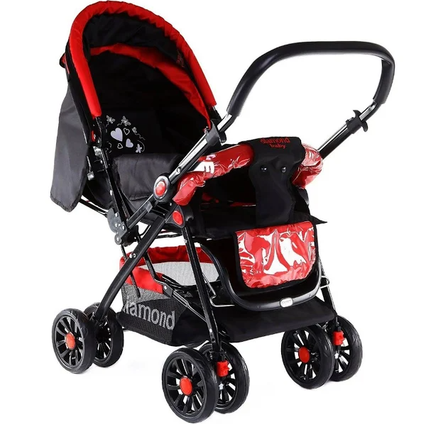 Dıamond Baby P101 Çift Yönlü Bebek Arabası Kırmızı-Siyah