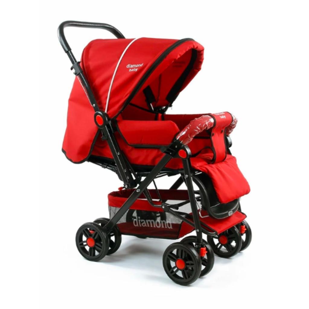 Dıamond Baby P101 Çift Yönlü Bebek Arabası Travel Sistem Kırmızı-Siyah