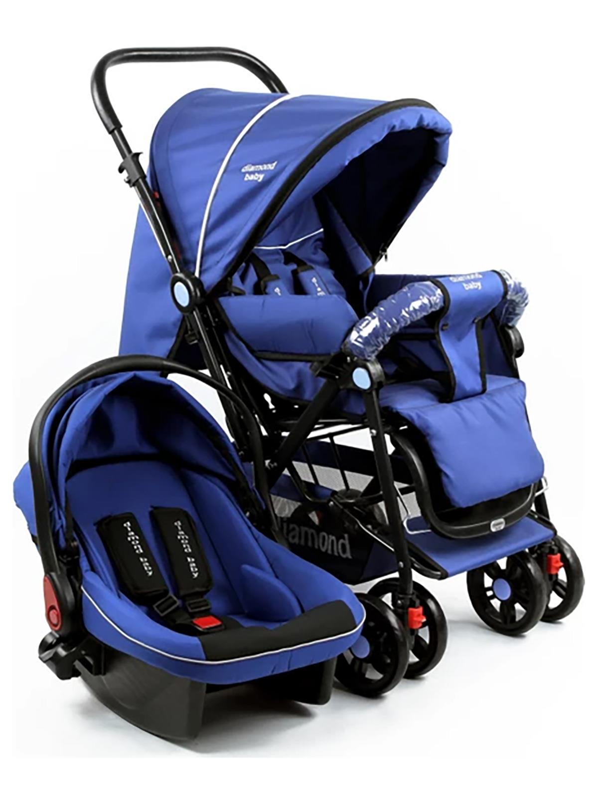 Dıamond Baby P101 Çift Yönlü Bebek Arabası Travel Sistem Mavi