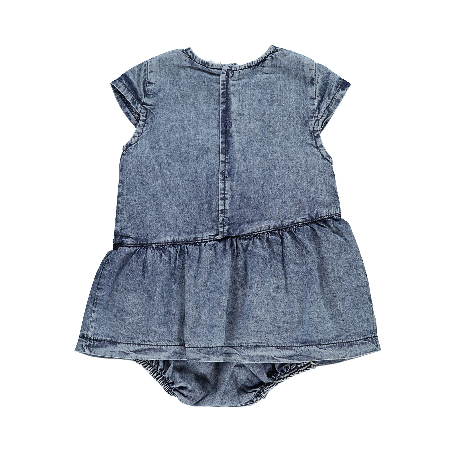 Civil Baby Kız Bebek Kot Elbise 3-12 Ay Açık Mavi