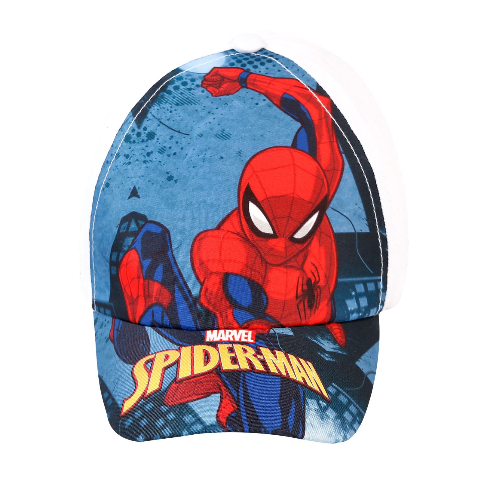 Spiderman Erkek Çocuk Şapka 4-8 Yaş Beyaz