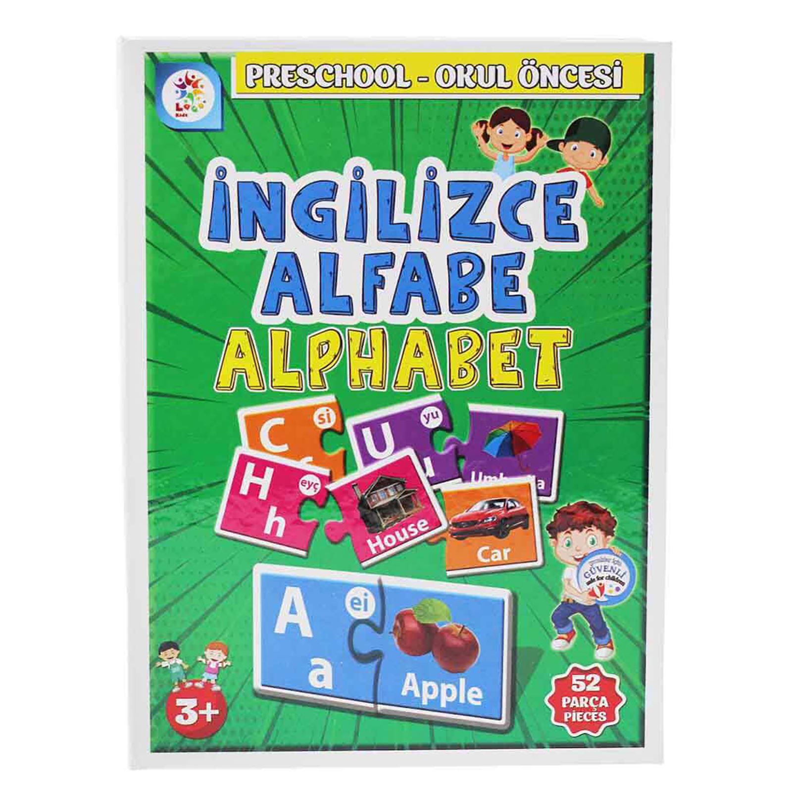 Laço Games İngilizce Alfabe (Alphabet) Okul Öncesi Eğitim Seti 52 Parça