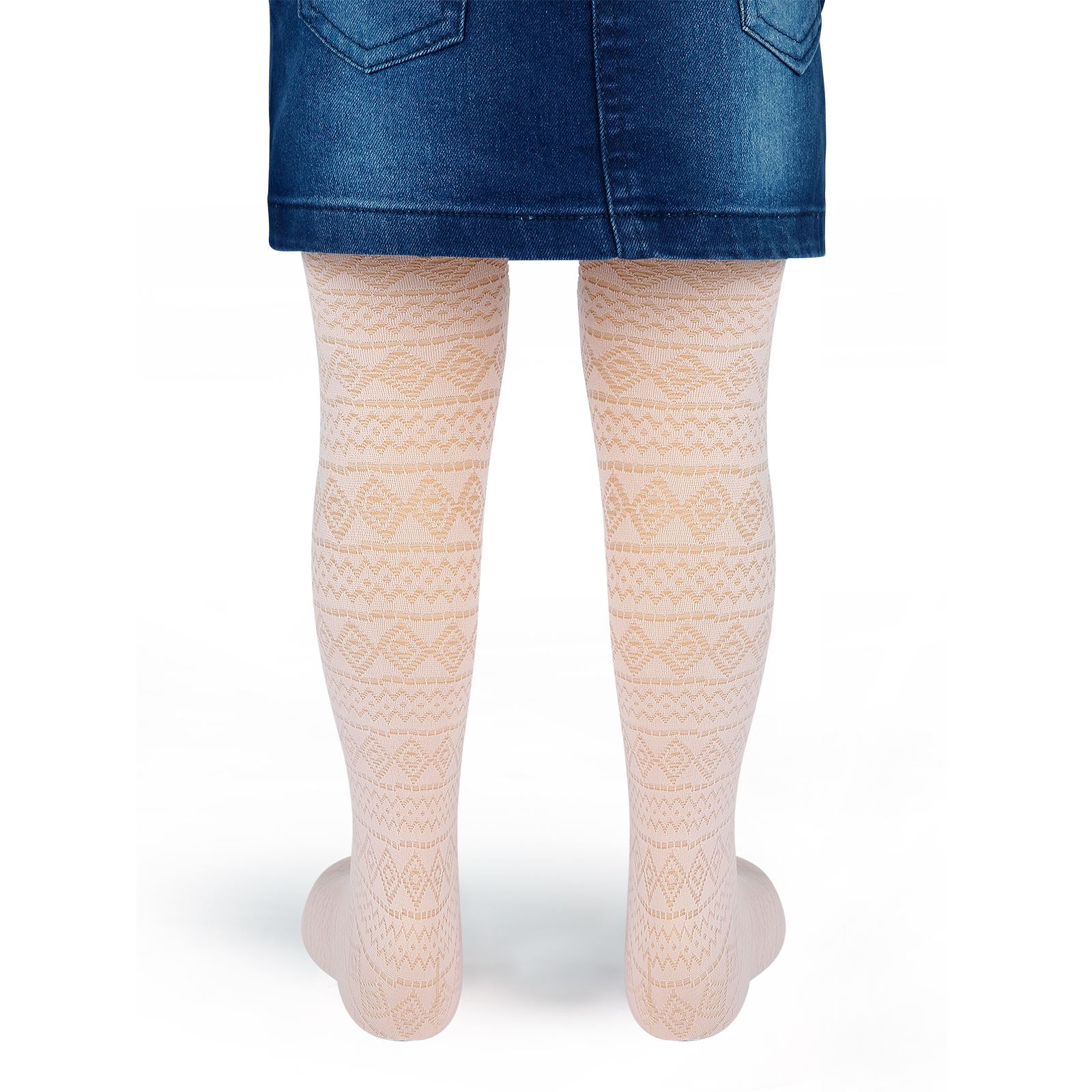 Bella Calze Kız Çocuk Külotlu Çorap 2-11 Yaş Pudra