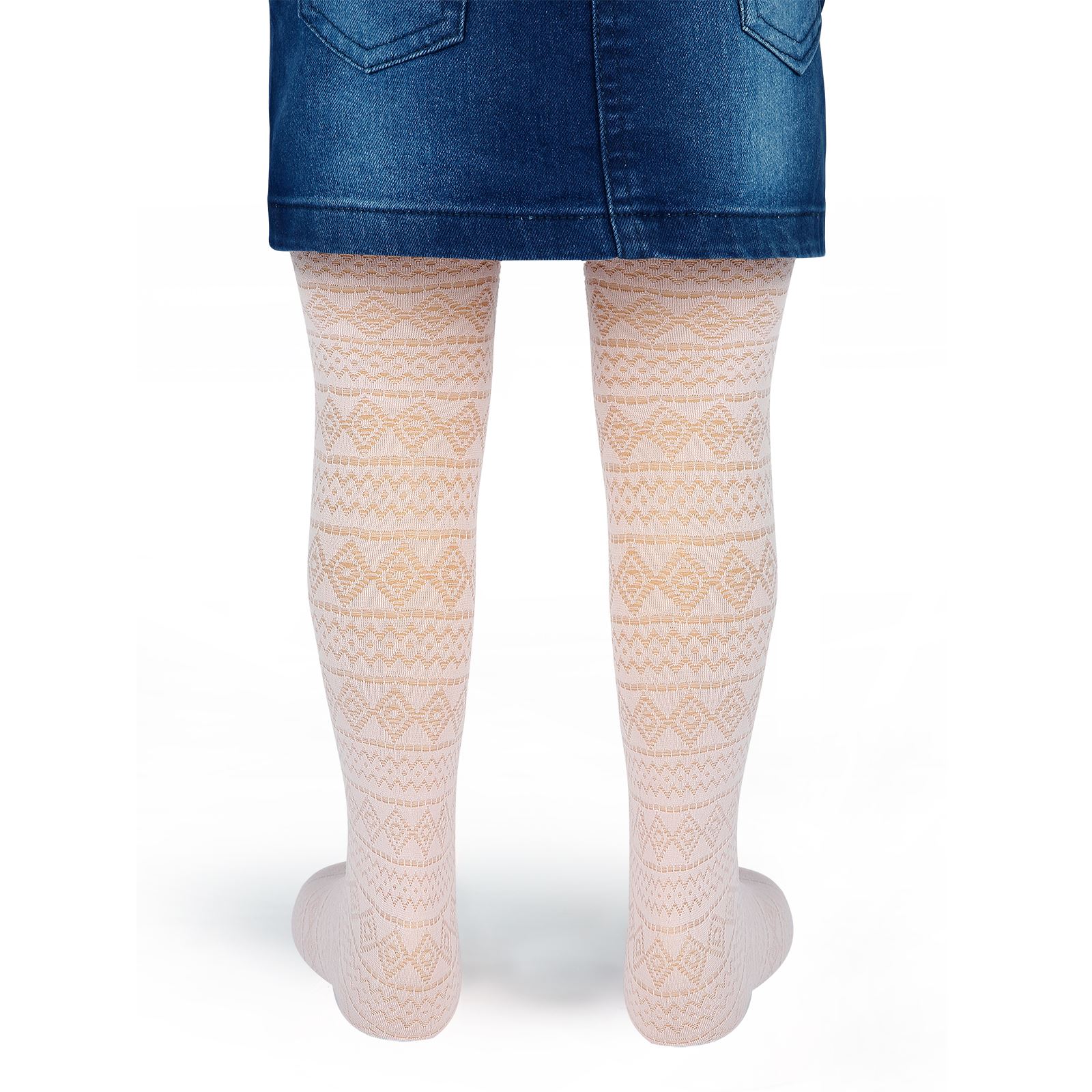 Bella Calze Kız Çocuk Külotlu Çorap 2-11 Yaş Toz Pembe